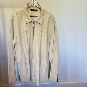 Andrew Marc Men's Beige Leather Jacket